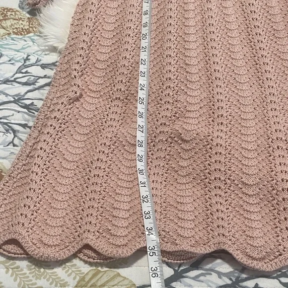 Odd Molly Blush Crochet Long Sleeve Dress
